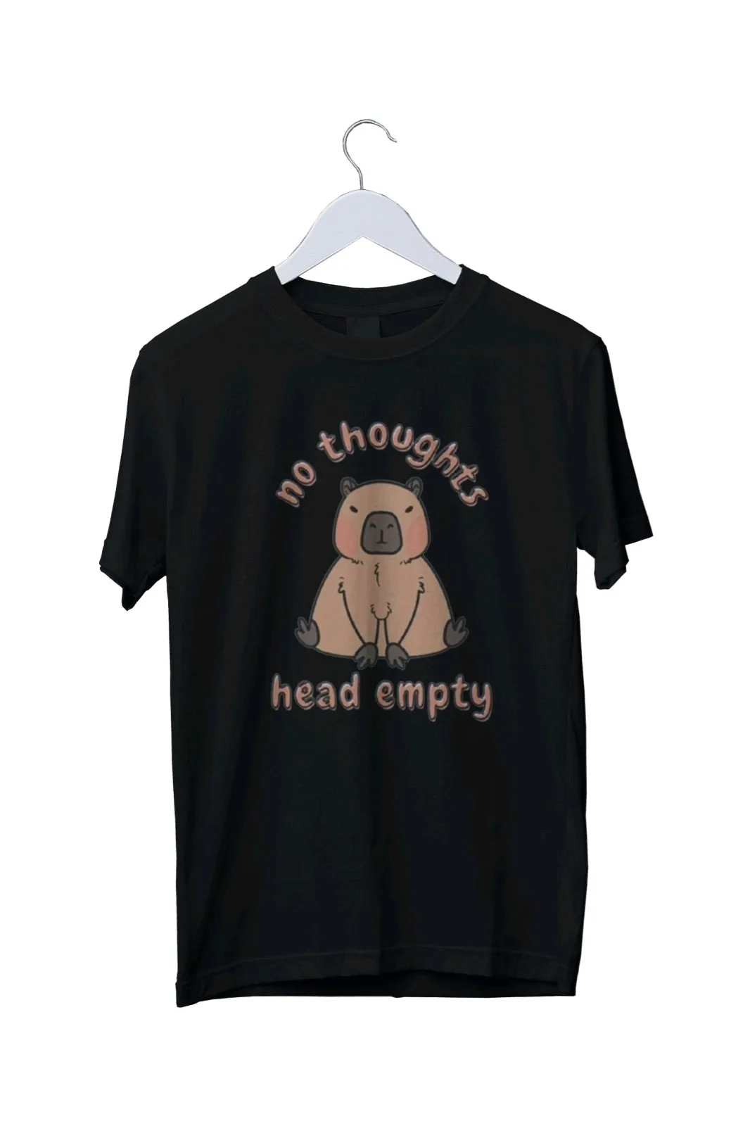 No Thoughts Head Empty Capybara Graphic T-Shirt Mens Unisex S M L XL 2 3 4 XL