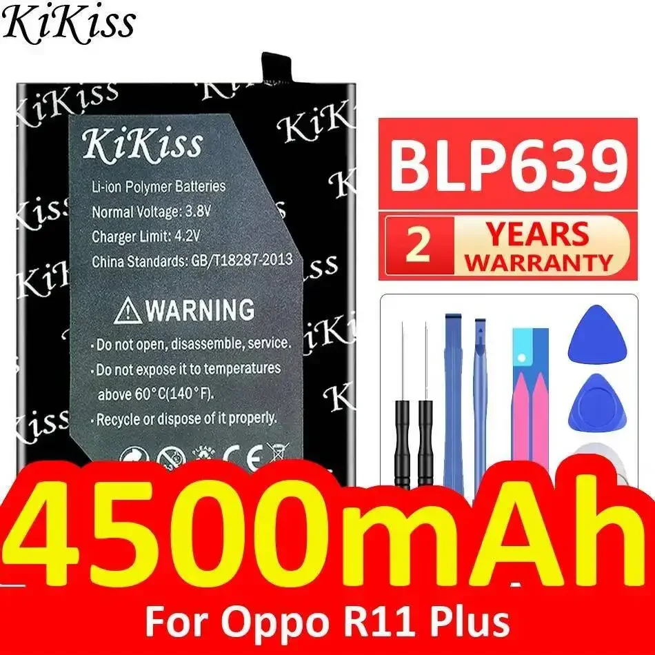 Mobile Phone Battery 4500Mah Safe BLP639 For Oppo R11 Plus