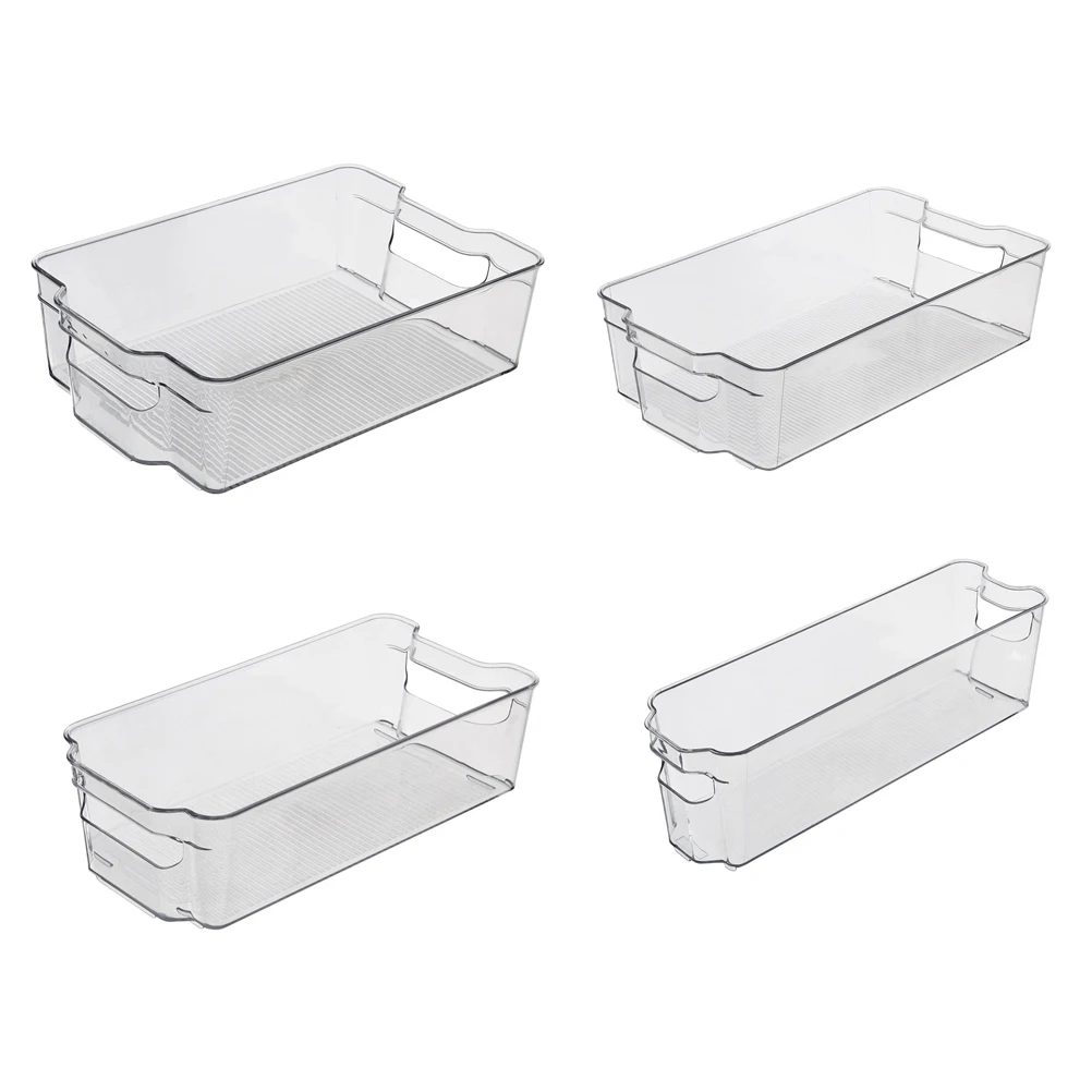 

1pc Kitchen Refrigerator Storage Box Plastic Refrigerator Container Sqaure Storage Box Crisper Preservation Box for Home (Transp