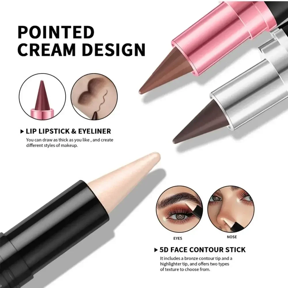 مجموعة مستحضرات تجميل الوجه متعددة الوظائف مكونة من 5 قطع مقاومة للماء وأحمر الشفاه وكحل الشفاه ومجموعة مكياج كونتور #4