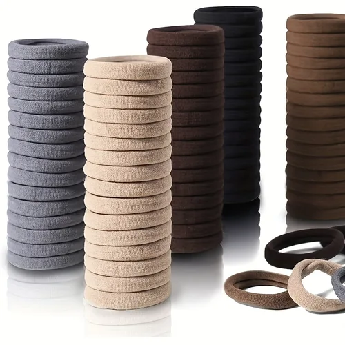 Bandas elásticas de goma de nailon para el cabello para mujeres y niñas, coletero, lazos de cuerda, accesorios para el cabello, sólido, elástico, 20 unids/set