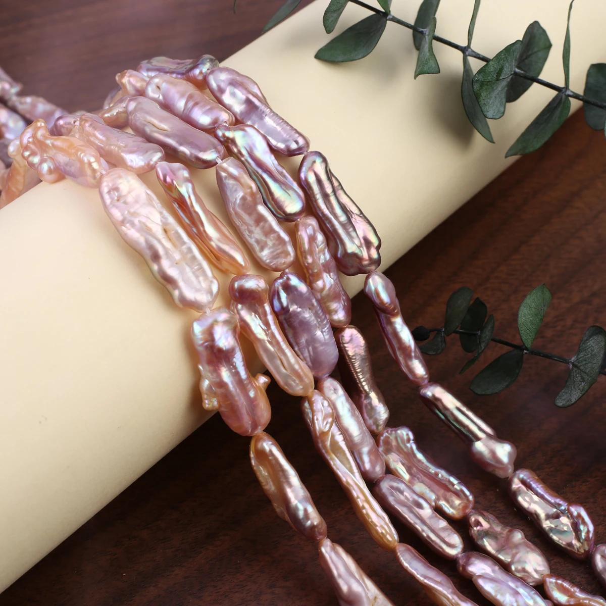 Natural Freshwater Pearl Beads Beaded Irregular Long Purple Baroque Pearl Loose Spacer Beads For Jewelry Making DIY Necklaces