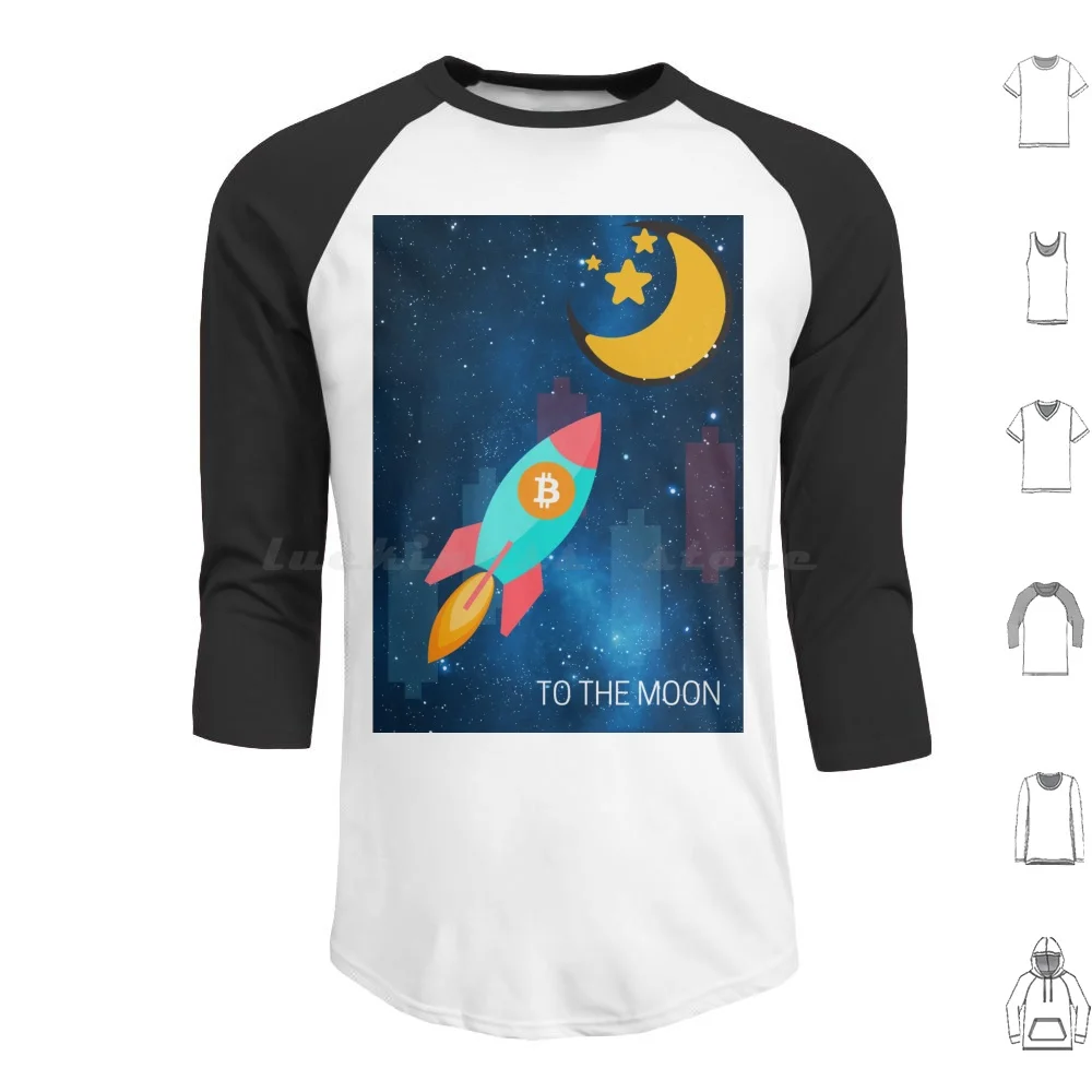 

Толстовки To The Moon 2, с длинным рукавом, биткойн, криптовалюта, криптовалюта, Этерм Шиба Илон, мускус, шейкон, Луна к Луне