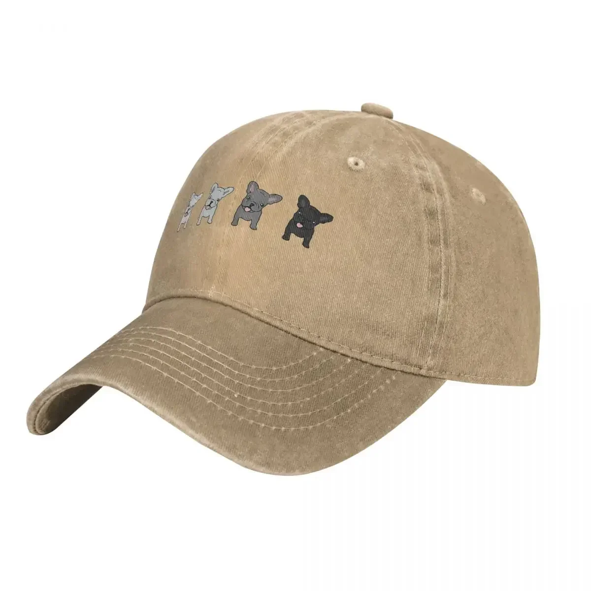 Happy French Bulldogs Baseball Cap cowboy hat Peaked cap Cowboy Bebop Hats Men and women hats