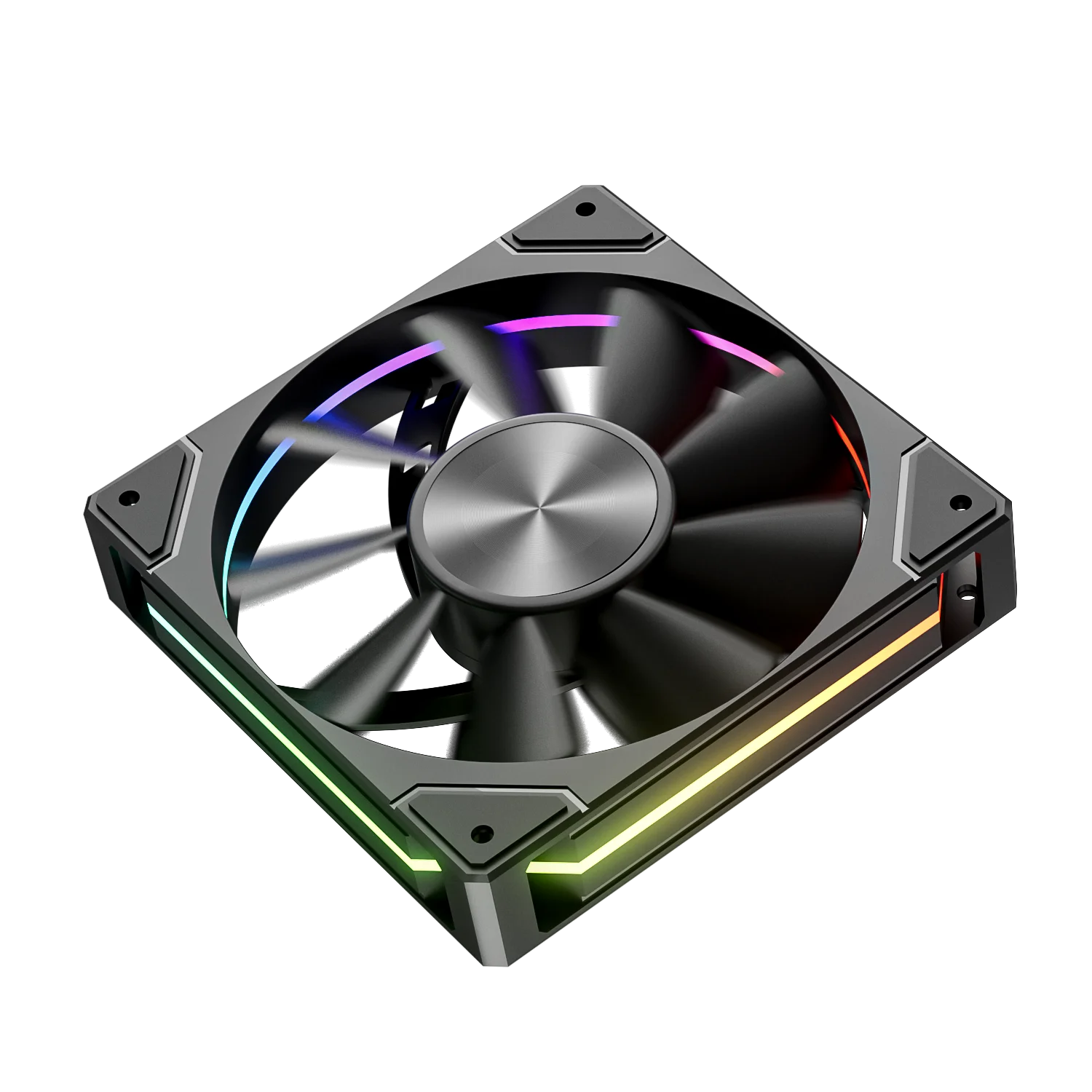 Power Train X-GAMERX A12 ARGB CPU Case Fan 120mm 5V 3PIN Motherboard Lighting Sync 4PIN PWM 800-1800RPM 71.66CFM Case Cooler Fan