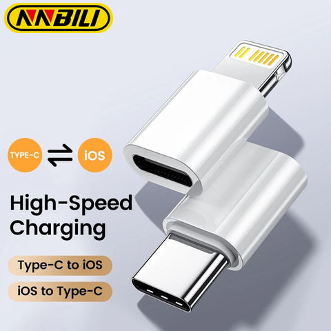 NNBILI USB C Yıldırım Adaptörü iOS Erkek Tip C Dişi Dönüştürücü iPhone 14 13 PC Macbook Hızlı Şarj Adaptörü