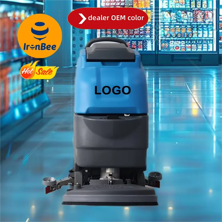 IronBee JX60 Best Price Custom Commercial Floor Scrubber Battery Walk-behind Industrial Ceramic Tile Floor Cleaning Machine