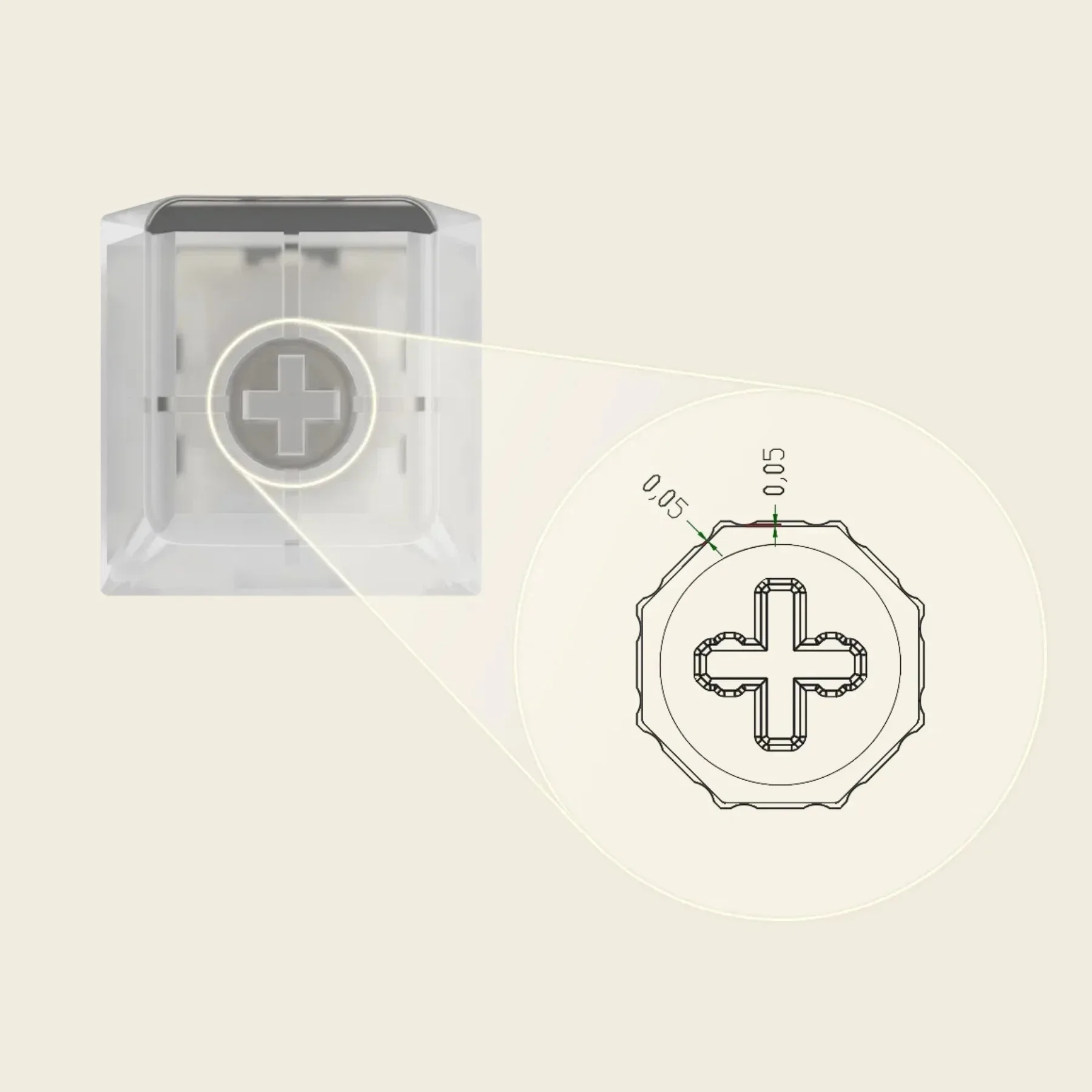 Wuque Studio WS Flux Switch 35gf Magnetic Linear Switches Pre-lubed Keyboard Switch for Hall Effect Keyboard