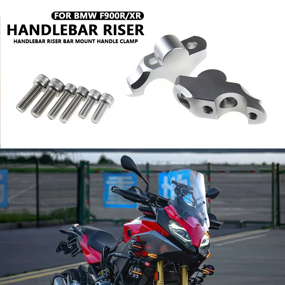 

For BMW F900R F900XR New Motorcycle Accessories Handlebar riser Silver Handlebar Riser Bar Mount Handle Clamp F 900 XR F 900 R