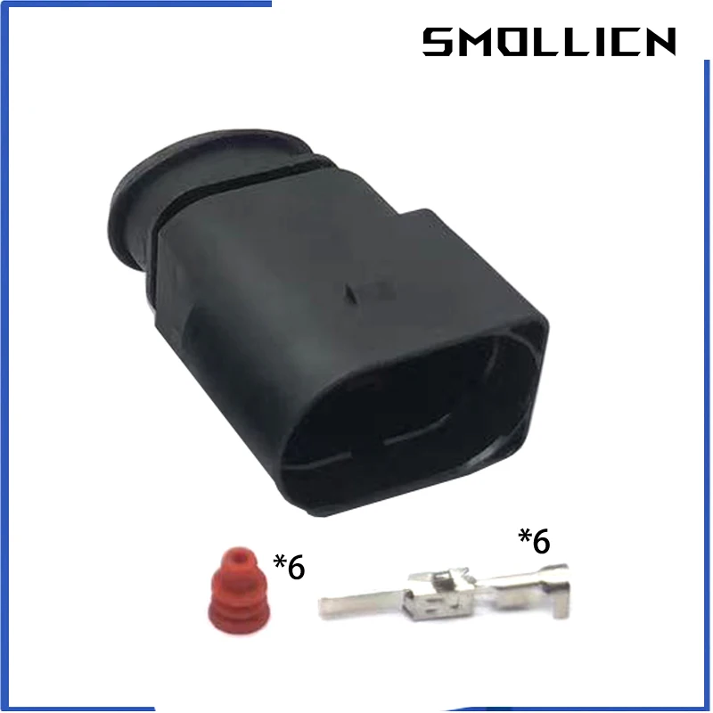 1 Set 6 Pin 3.5mm 1J0973733 Female Or Male Auto Waterproof Connector Plug LSU 4.2 Oxygen Sensor Connector 1J0973833 1J0 973 733