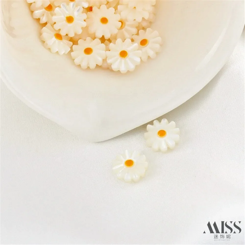 

Natural Sea Shell Freshwater Shell Daisy Straight Hole Flower White Butterfly Shell DIY Bracelet Necklace Jewelry Accessories