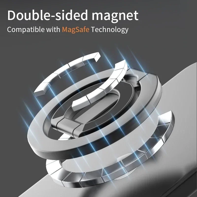 Soporte magnético de doble cara para teléfono MagSafe, soporte plegable portátil para teléfonos móviles, accesorios para teléfono, soporte de agarre