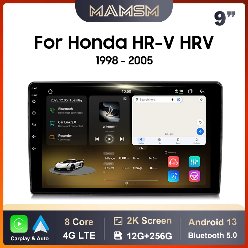 MAMSM Car Radio For Honda Hr-V Hrv 1998 - 2005 Android 13 Multimedia Video Player GPS Carplay Auto Stereo Head Unit intelligent