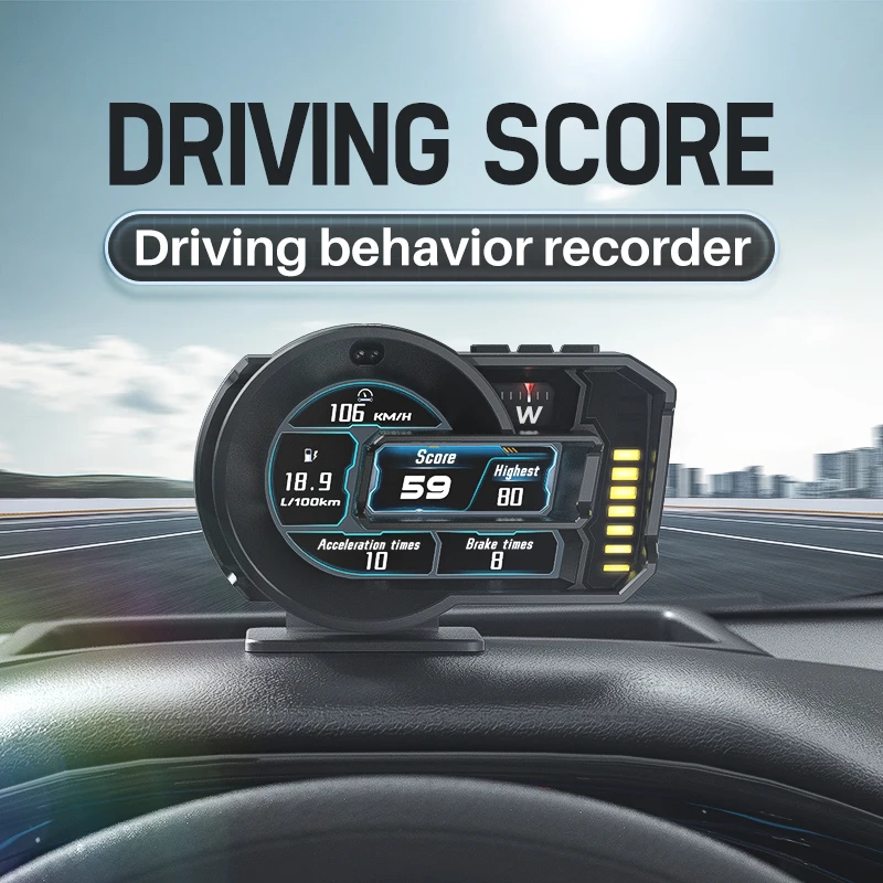 

Car Accessories Multi Functional Tester Universal Speedometer Altimeter Slope Meter Car HUD Head Up Display GPS Compass Alarm