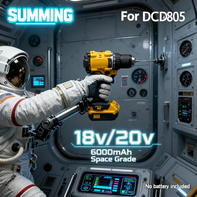 

Lithium Battery 20V RechargeableBrushless Compact ElectricScrewdriver replaceable Hand Drill Impact Drill DCD805 for DCB206