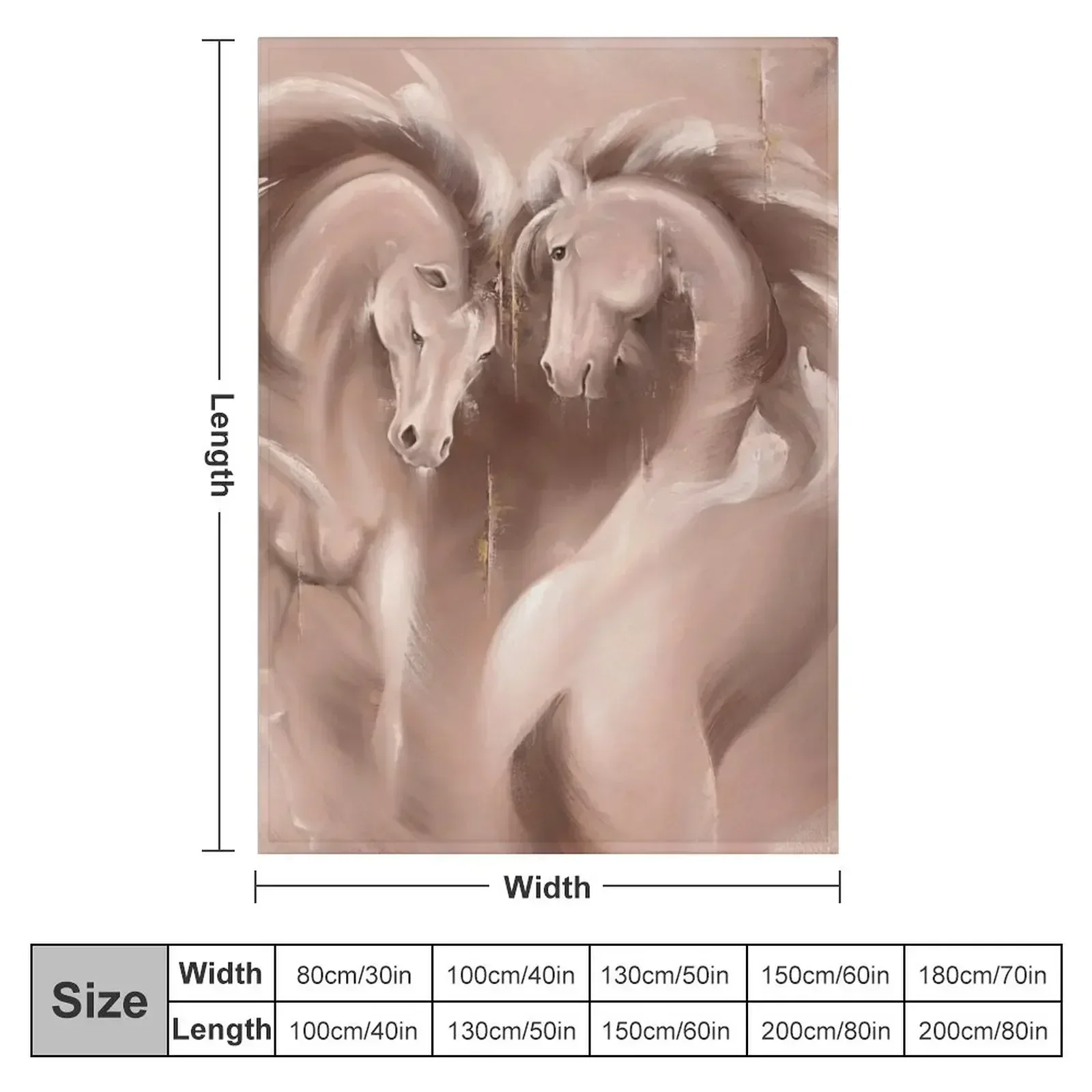 Tender Heart, Horses Throw Blanket Tourist Bed covers Beach Soft Plush Plaid Blankets