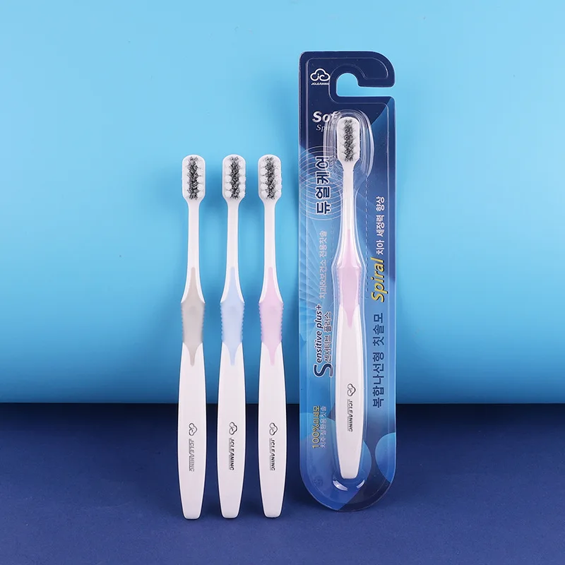 1 PC Taenidium Adult Toothbrush Individual Packing Simple Style Couples Cleaning Soft Brush Convenient Travel Carry