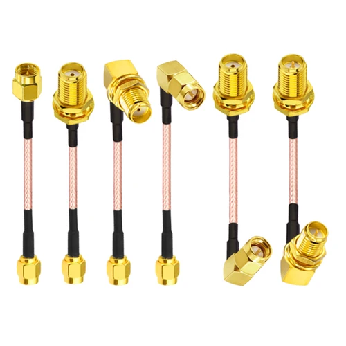 Imagen 2 del producto Cable de extensión de antena SMA a SMA, conector macho y hembra, piezas, adaptador macho, SMA-JK, RG316, RF, 1 SMA-JJ