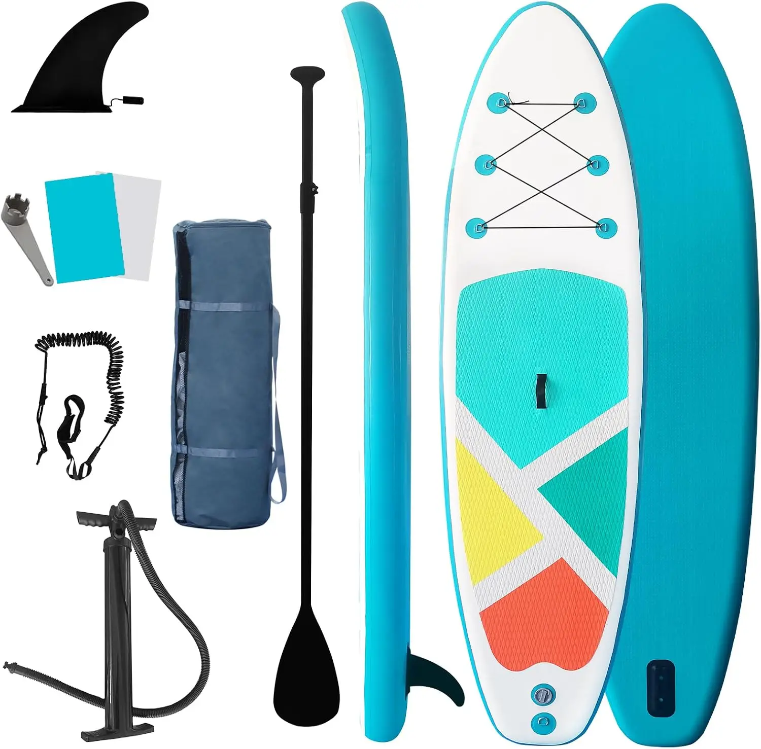 Inflatable Stand-Up Paddle Boards for Adults, 10ft Extra Wide Stable Inflatable Yoga Paddleboard with Durable SUP Accessories