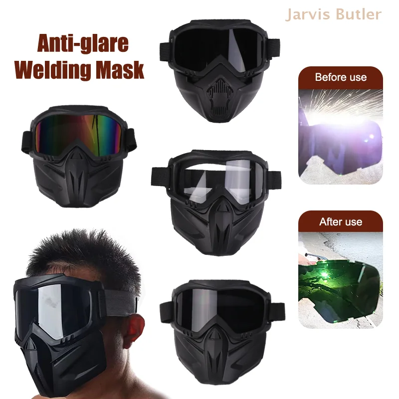 

Safety Welder Mask Breathable Full Face Mask Welding Glasses Welder Mask Cycling Mask Anti-Sand Goggles Protection Tools