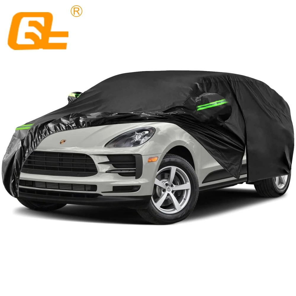 

Waterproof Car Cover Fit 2014-2024 Porsche Macan with Zipper Door & Windproof Bands for Snow Rain Dust Hail Protection