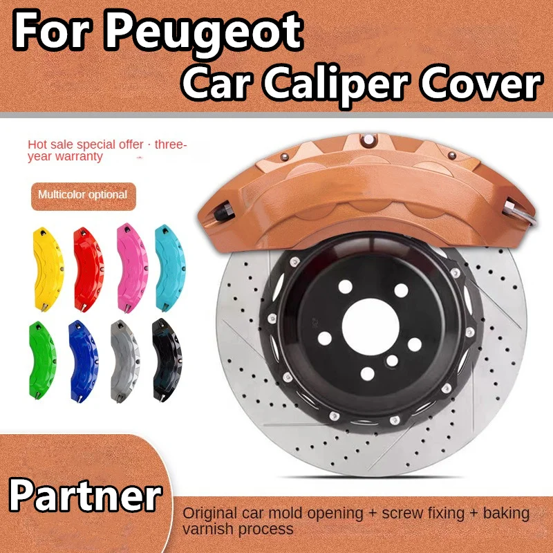 For Peugeot Partner Brake Caliper Cover Aluminum Alloy Front Rear Wheel Modification Kit