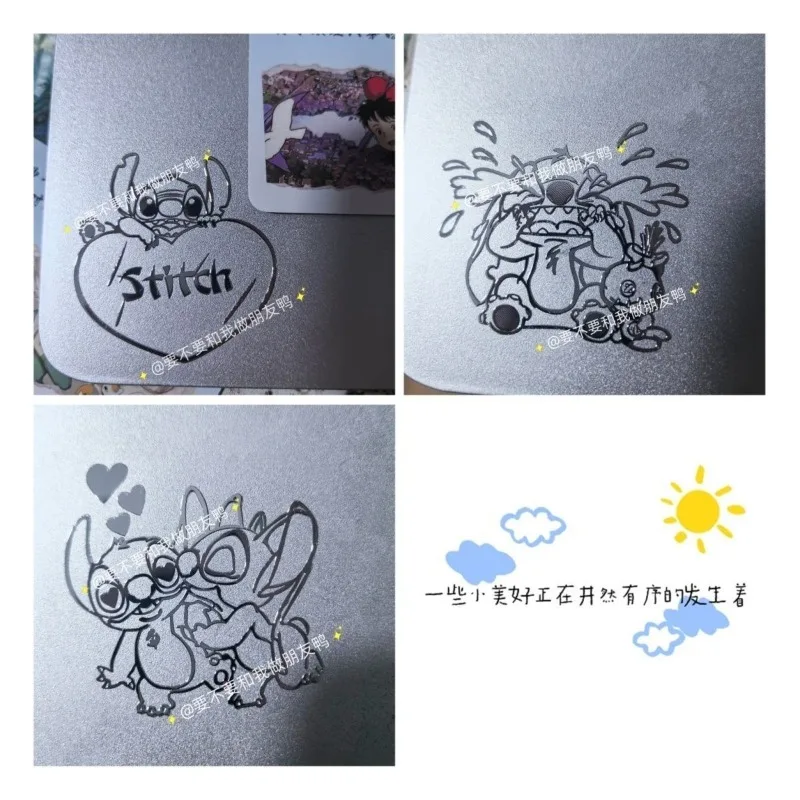 

New Lilo & Stitch Disney Animation Creative Cute Cartoon 3D Metal Sticker Mobile Phone Tablet Small Sticker Children's Gift