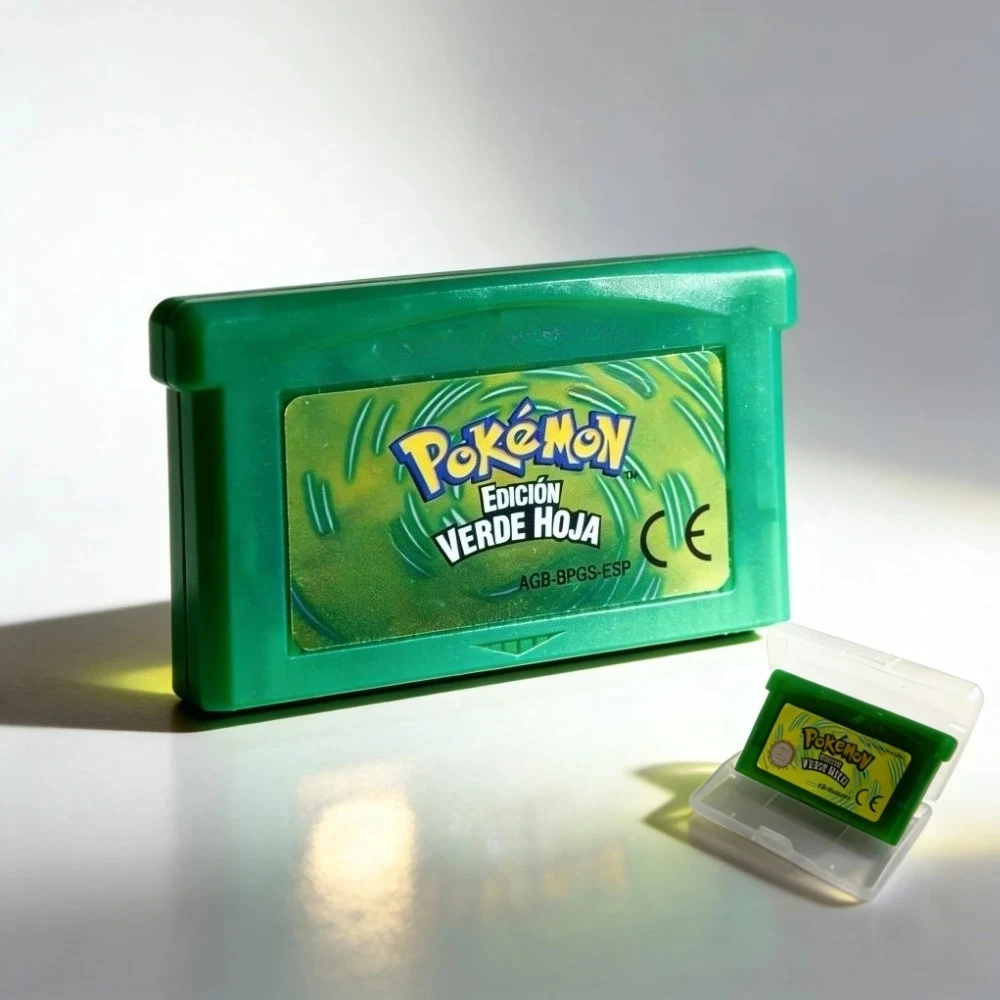 Pokemon Series GBA Game Cartridge 32Bit Video Game Card Console Emerald FireRed Ruby LeafGreen Sapphire España Version Kids Gift