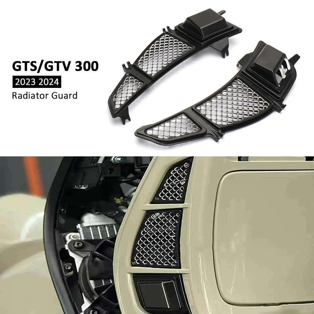 

Motorcycle For Vespa GTS300 GTS 300 GTV300 GTV 300 2023 2024 CNC Radiator Guard Cover Protector Left Right KitS 300 2023 2024