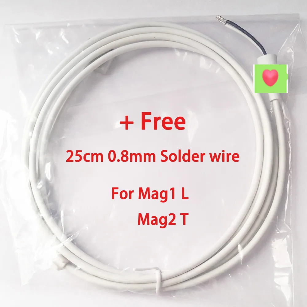 Kabel adaptor pengganti magnetik, pengisi daya AC/DC MagSaf * 1 2 untuk Apple Macbook Air Pro 45W 60W 85W