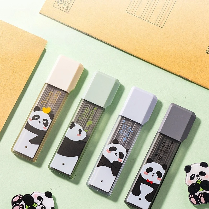 36 Boxes Cute Panda Mechanical Pencil Refills Large Capacity 100pcs 0.5 Pencil Refills Writing Accessories School Stationery