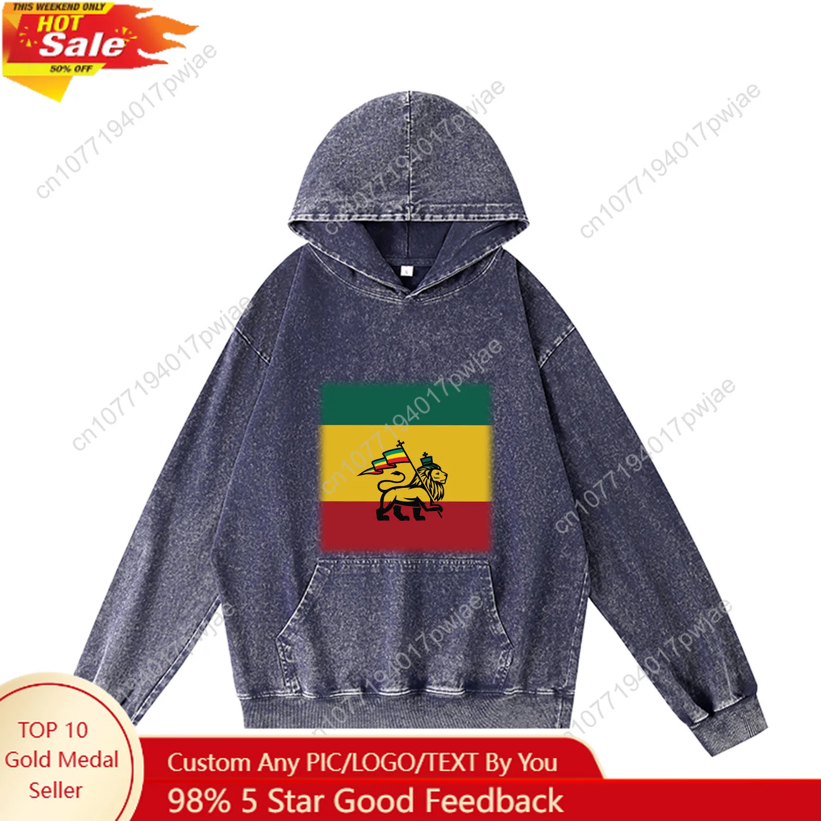 

Reggae Rastafarian Rasta Lion Of Judah Hoodie Hooded Sweatshirt Men Woman Vintage Pullover With Pocket Oversized Customized Top