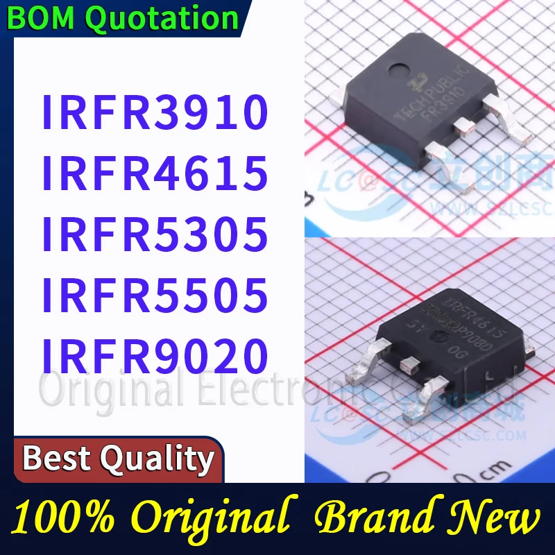 

5pcs/lot IRFR3910 IRFR4615 IRFR5305 IRFR5505 IRFR9020 In stock Original High quality