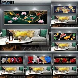 large diy diamond painting Chinese Golden Koi Fish Painting Lucky Carp mosaic kits full drill Embroidery cross stitch Home Decor