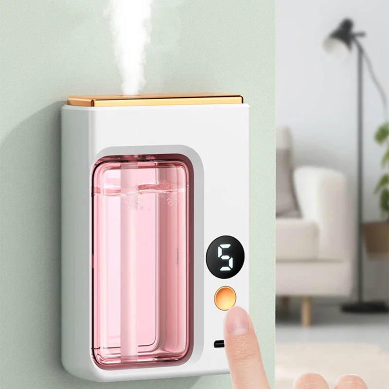 Automatische Diffuser Aromatherapie Auto Parfum Met Display Etherische Olie Luchtbevochtiger Badkamer Deodorisatie Luchtverfrisser Jasmijn