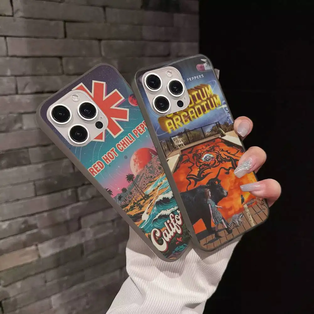 

Red Hot Chili Peppers Rock Band Phone Case For IPhone 17 16 15 11 12 13 14 Pro Max Soft Corrugated Silicone Cover Case