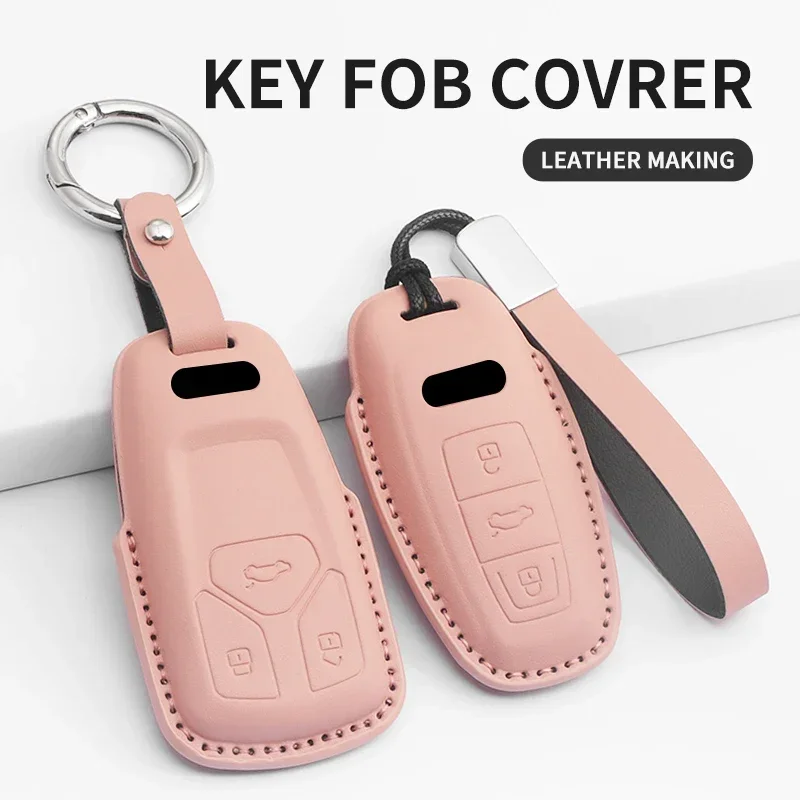 

TU Leather For Audi Car Key Case Cover Shell Protection A6 A4 A5 A7 A8 C8 Q8 8S 8W Q7 B9 4M S5 S4 S7 D5 TT TTS TFSI Accessory