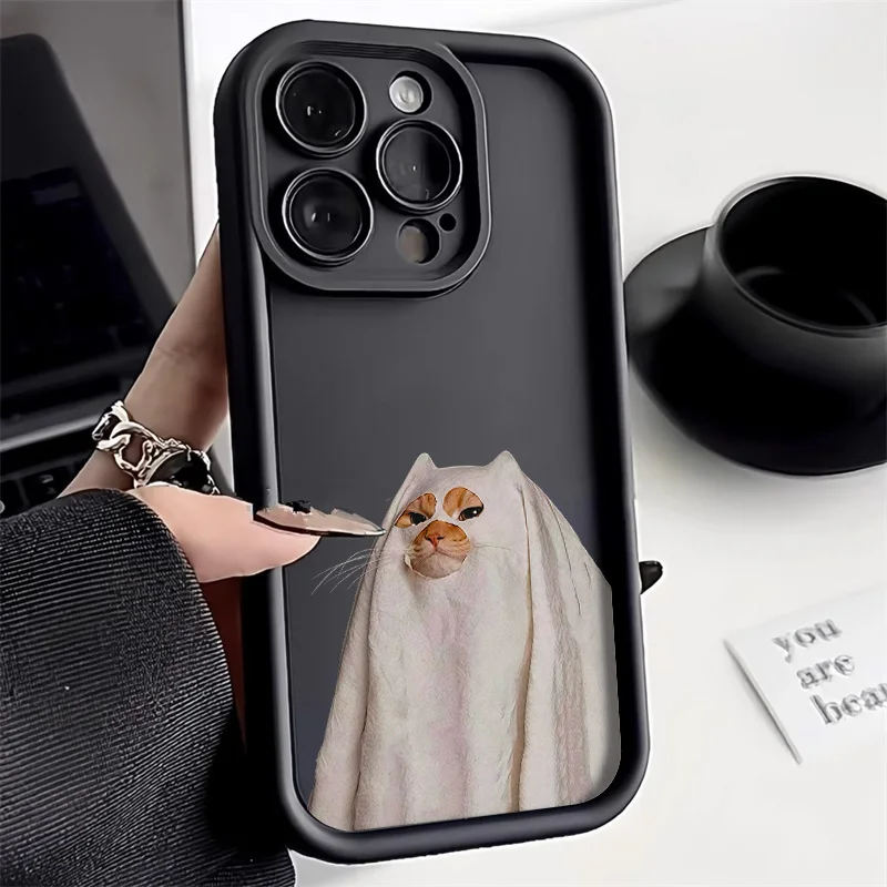 Cartoon süße Katze Silikon Handyhülle für iPhone 17 Pro Hülle iPhone 11 12 13 14 15 16 Pro Max 17 Air stoßfeste Candy Soft Cover