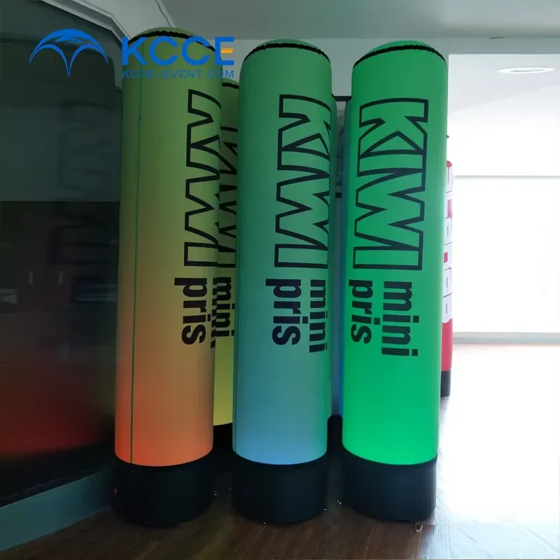 LED-Lit PVC & Oxford Material Outdoor Event Sport Inflatable Column for Night Exhibitions & Advertising