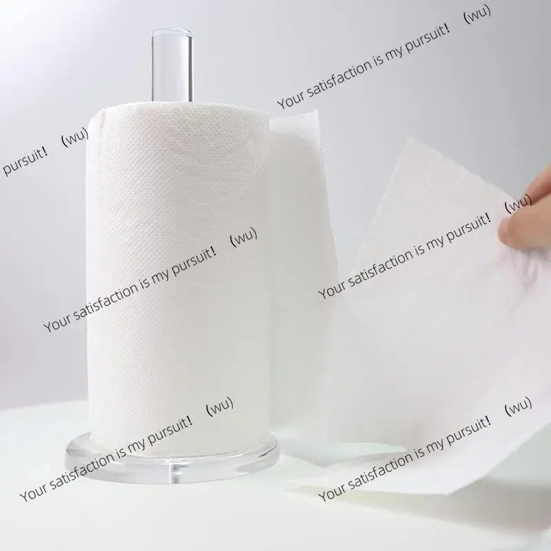 Transparent Paper Towel Holder Countertop Acrylic Tissue Stand Holder Bathroom Vertical Storage Stand For Kitchen Organization