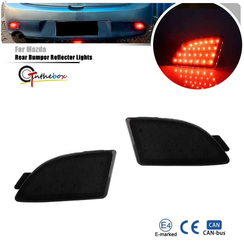 

Red LED Rear Bumper Reflector Tail/Brake Lights Rear Fog Lights Turn Signal For Mazda 3 Axela BM 2013-up & Axela BL 2009-2013