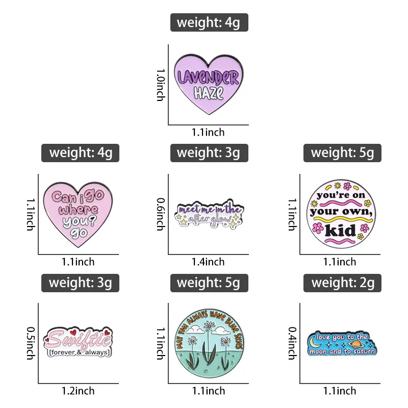 Trend Letter Cartoon Brooch Flower Heart Anxiety Yes No Pill Blood Bag Sofa Lavender Where Can I Go Badge Punk Pins Jewelry Gift