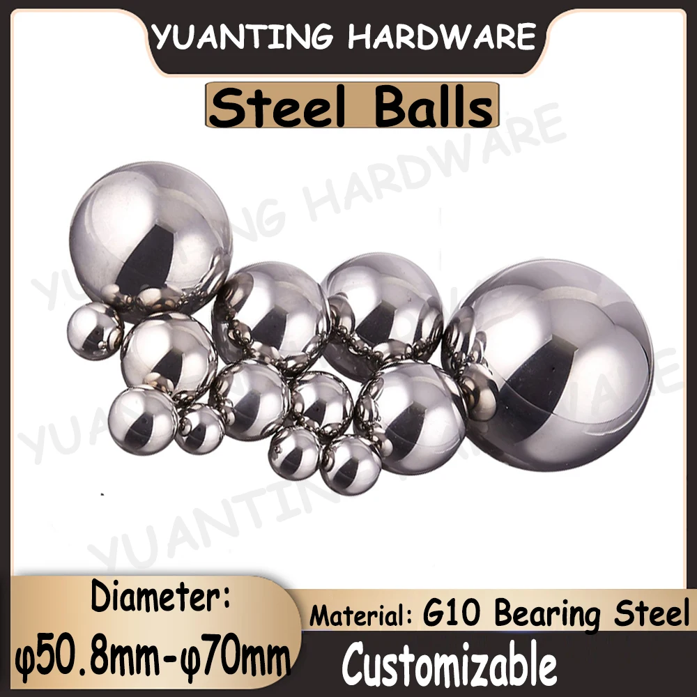 1Piece-2Pcs G10 Bearing Steel Balls Diameter 50.8mm-70mm High Precision Bearings Roller Beads Smooth Solid Balls Fitness Balls