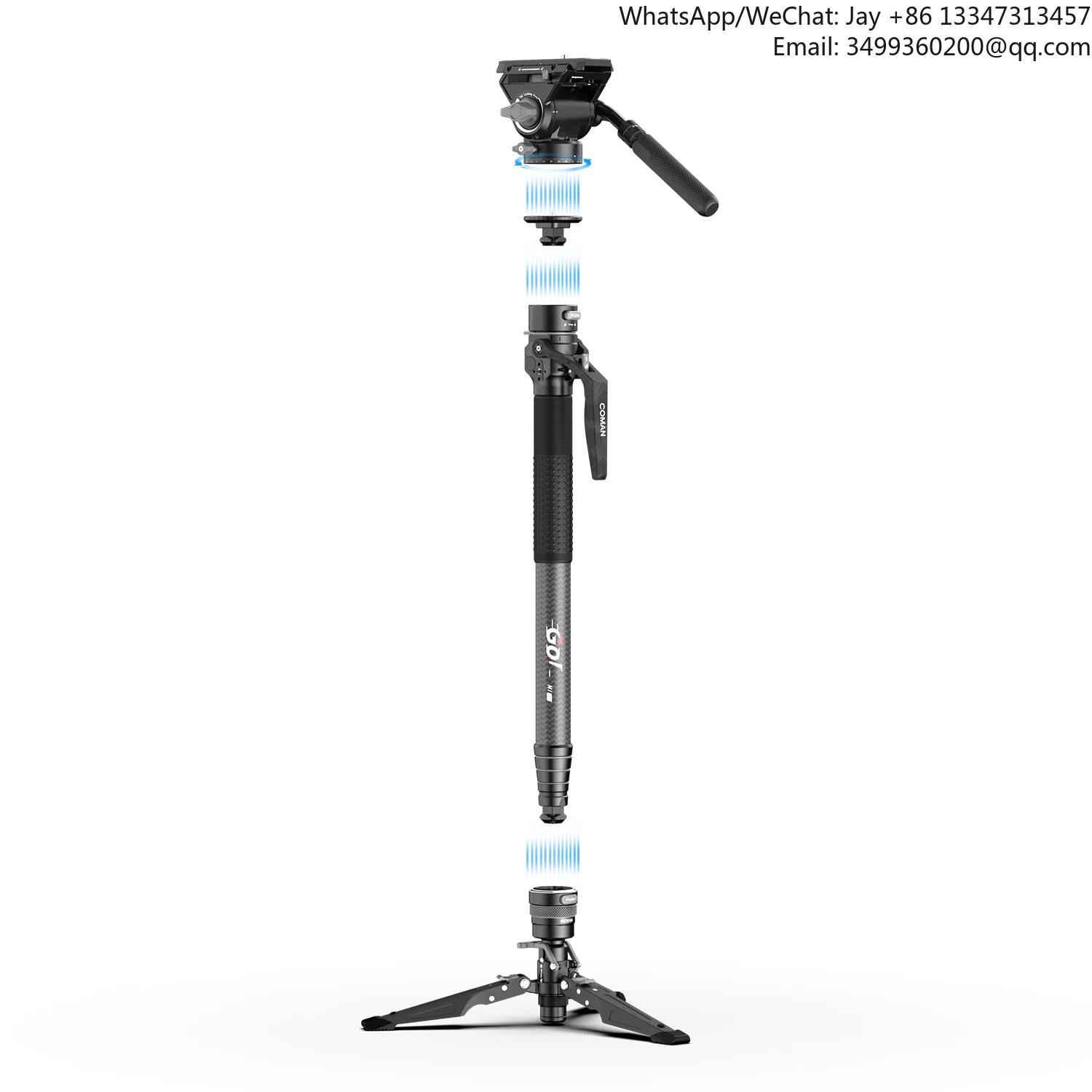 

M1ProV5 Carbon Fiber Video Camera Monopods Professional Lightweight One Click Monopod For Sports Photography