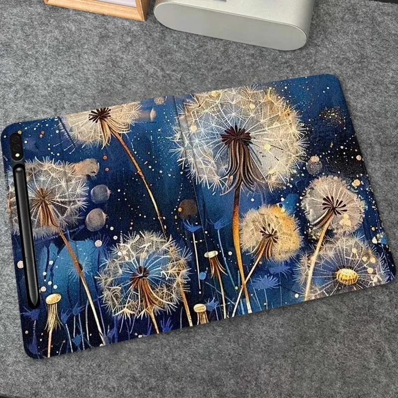 

Sparkling Dandelion Night Sky For Samsung Galaxy Tab S10 S9 S8 S7 FE Lite Soft Flexible Support Tablet Case Gift