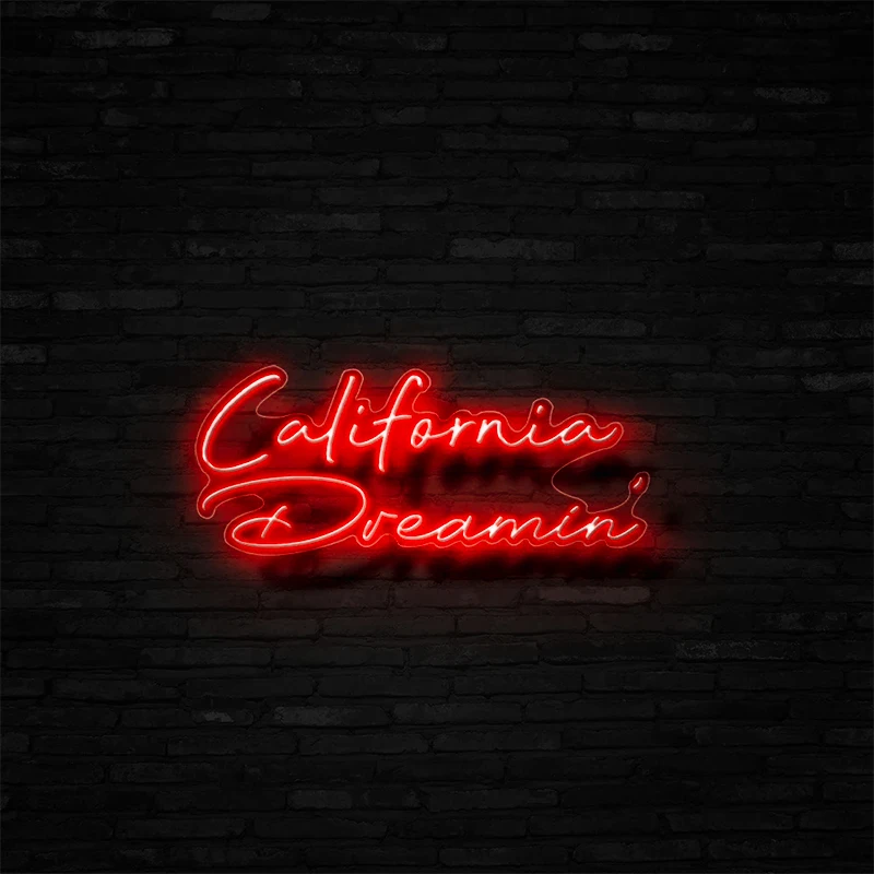 Imagem -03 - California Dream Neon Sign para Home Decor Parede Quarto Sala de Estar Apartamento Bar Restaurante Shopping Usb por