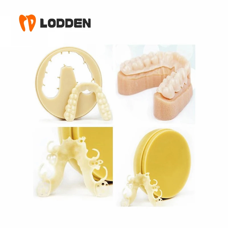 Dental Acetal PMMA Disc 98mm VITA16 BL1/Clear/Pink Color  Flexible PMMA Blocks Dental Lab CAD CAM System Dental Milling Blank