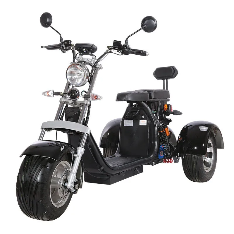 2500W Electric Tricycle 12Inch Adult Household Child Pick‑Up Lithium Battery Vehicle FatTire Design Elderly Scooter ThreeWheels