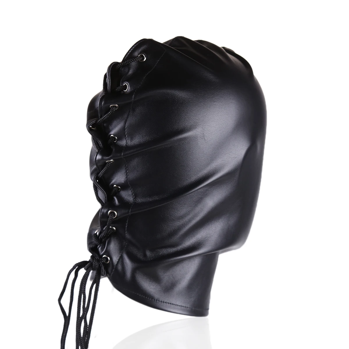 Nonbreathable Head Cover Black Face Headgear Eye Mask Control Punishment Bondage Slaves BDSM Props for Women and Couple Roleplay