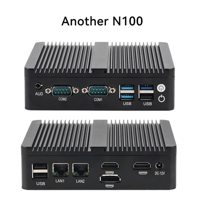 Mini PC industrial Intel Celeron J6412 8GB DDR4 128GB M.2 NVMe SSD 2x COM RS232 2x GbE LAN 3x Pantalla 4x USB Windows 10/11 Linux